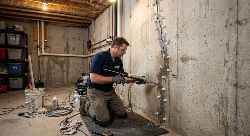 Basement Crack Repair in Gig Harbor, WA