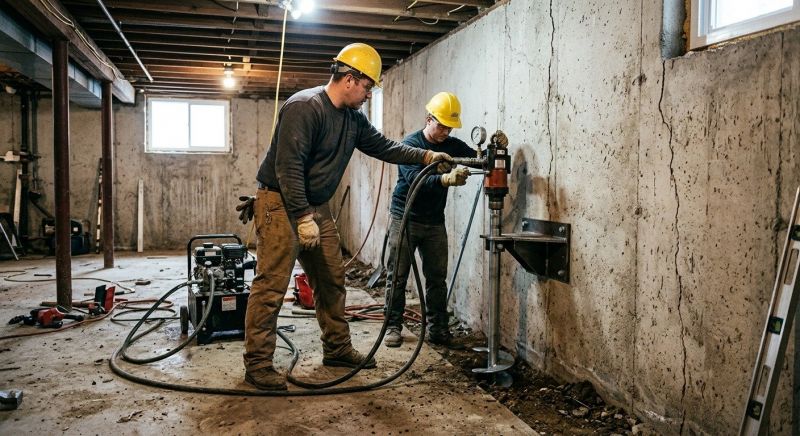 Basement Stabilization in Gig Harbor, WA