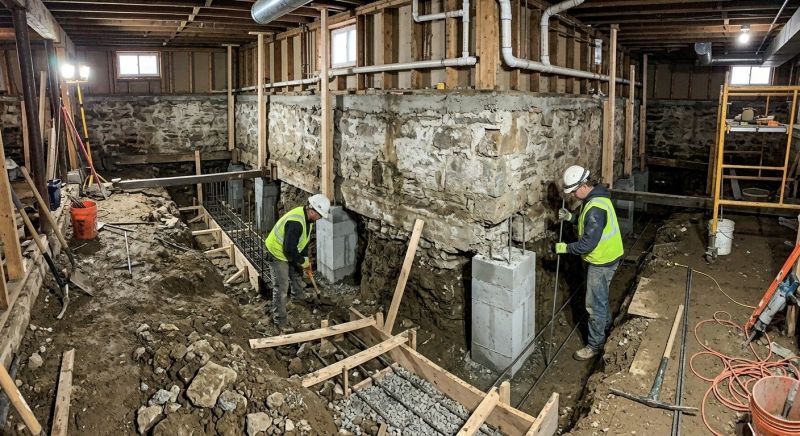 Basement Underpinning in Gig Harbor, WA