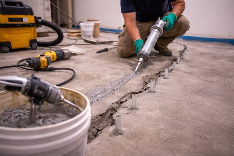 Cracked Basement Floor Repair in Gig Harbor, WA