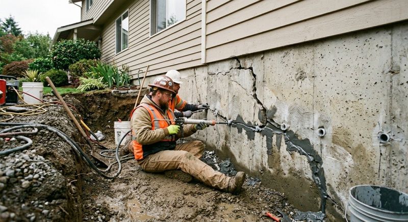 Cracked Foundation Repair in Roy, WA