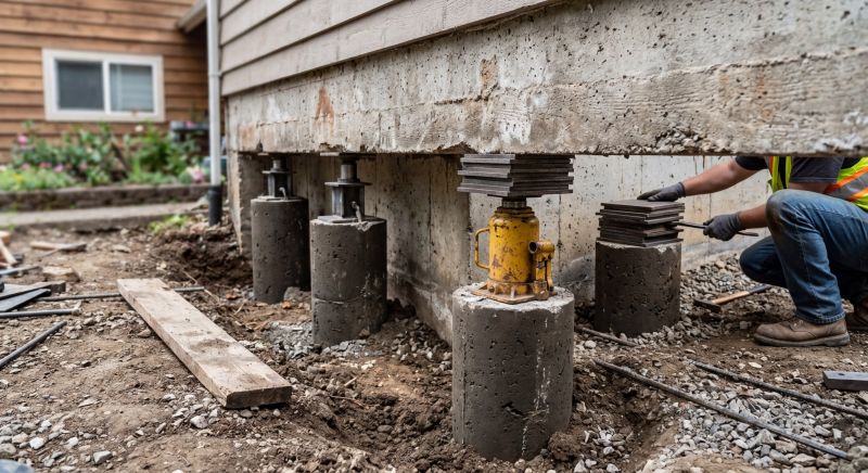 Foundation Pier Leveling in Gig Harbor, WA