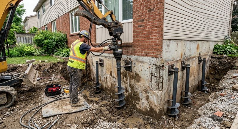 Helical Piers Installation in Gig Harbor, WA
