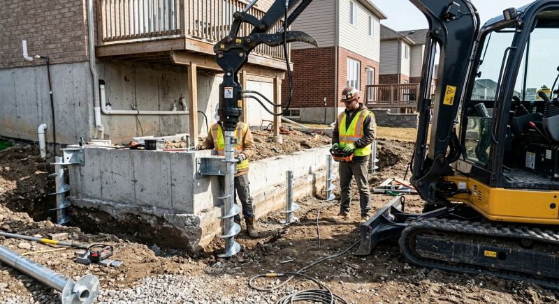 Helical Piers Installation in Gig Harbor, WA