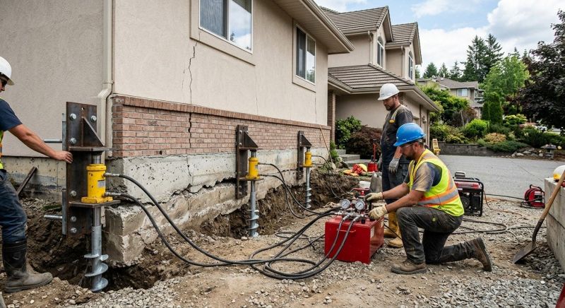 Sinking Foundation Lifting in Gig Harbor, WA