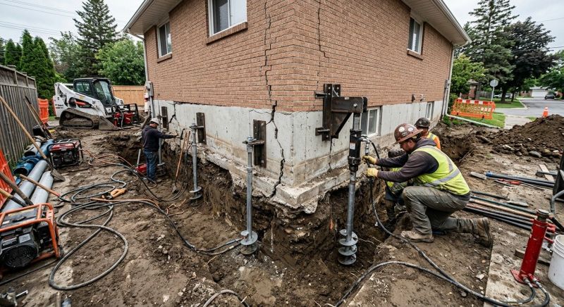 Sinking Foundation Repair in Milton, WA