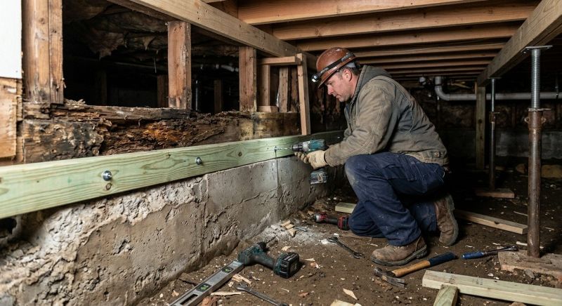 Sinking Foundation Repair in Olympia, WA