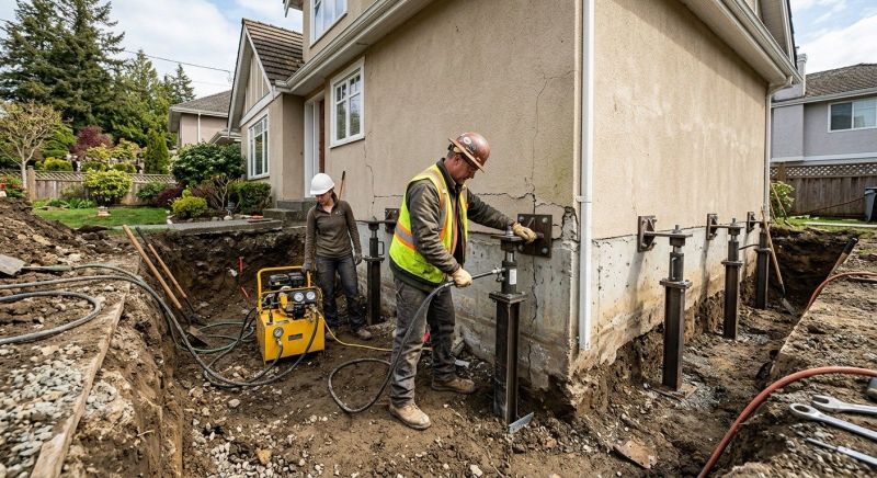 Sinking Foundation Repair in Puyallup, WA