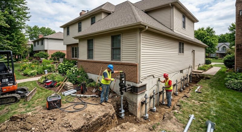 Helical Piers Installation